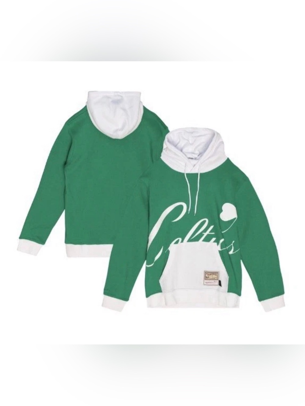 Celtics Mitchell & Ness Hardwood Classics Big Face 5.0 Pullover Hoodie
